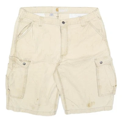 CARHARTT Hommes Short Beige Cargo Coupe Décontracté XL W38 Durable Travail - Photo 1/4