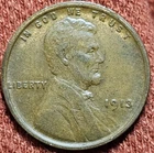 1913 Lincoln Wheat Cent 1C Copper Coin AU Details