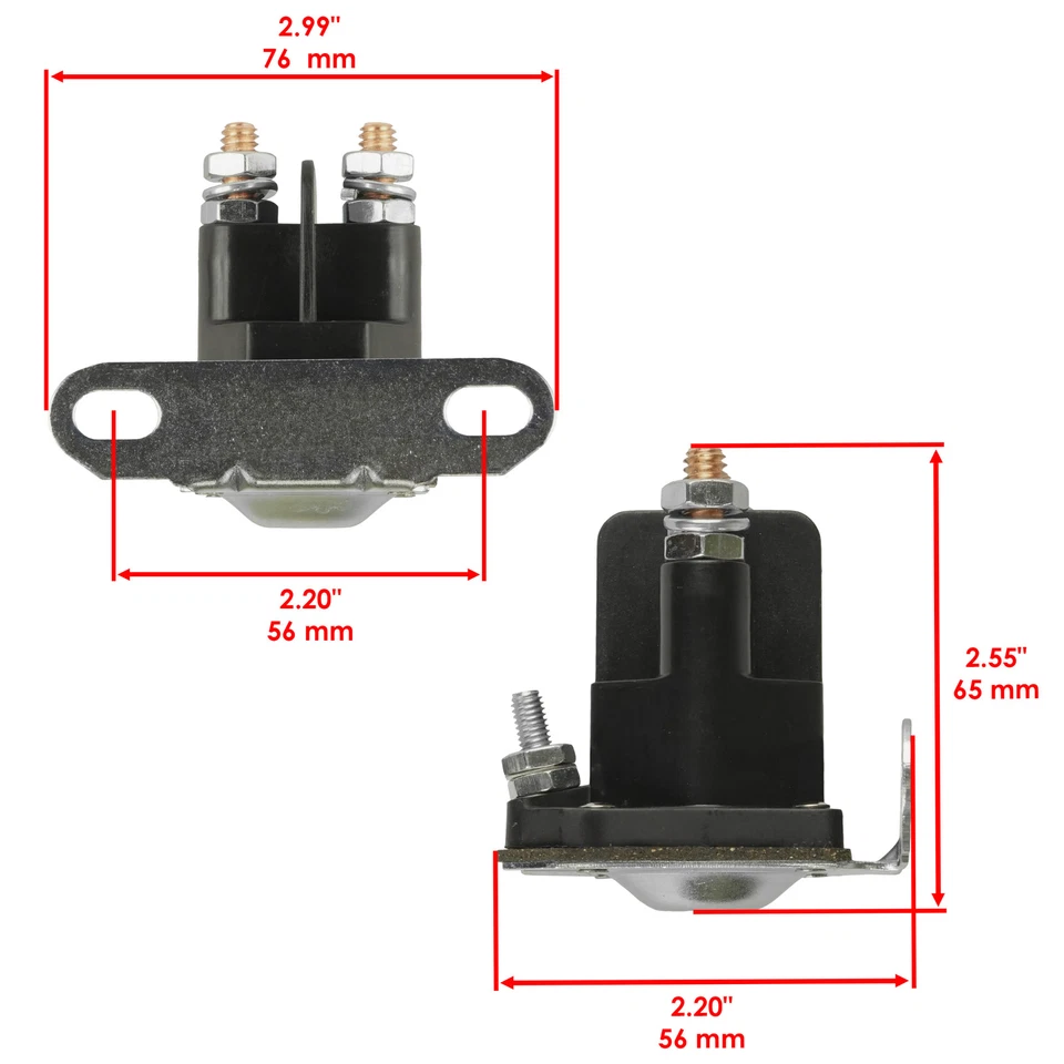 Starter & Relay Solenoid for Polaris Trail Boss 350L 2X4 4X4 1990 1991 1992 - Image 3 of 4