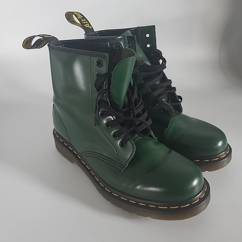 Dr. Martens 1460 grüne Leder Schnürstiefeletten Größe UK 6