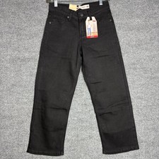 Levi Strauss Co Boys Loose Straight Black Stretch Jeans Size 10 Regular