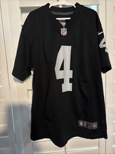 Derek Carr Oakland Raiders Nike On Field Youth Jersey Black Kids M 10-12
