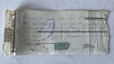 Antique 1877 Victorian COUTTS Bank French Bill of Exchange Florence #C17-26