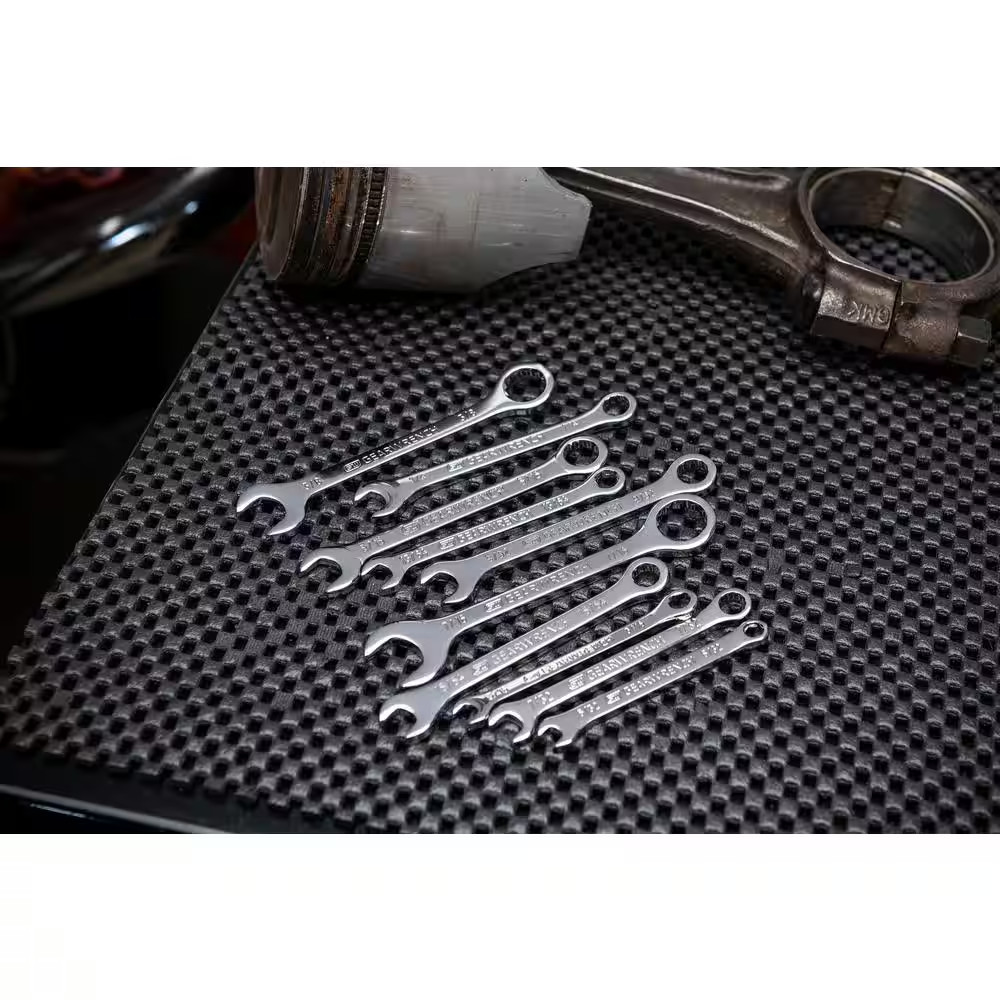 SAE Midget Combination Wrench Set with Pouch (10-Piece)