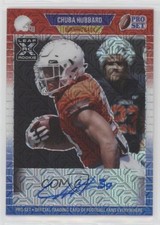 2021 Leaf Pro Set Metal 1989 Red White & Blue Mojo 2/3 Chuba Hubbard Auto 6xl