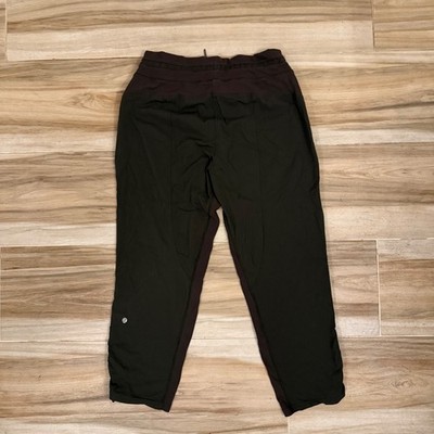 Lululemon Beyond the Studio Crop Ribbed Joggers Dark Olive Green Size 8