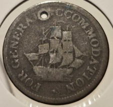 1813 Canada For General Accommodation Half Penny Token - Holed - FREE SHIPPING!