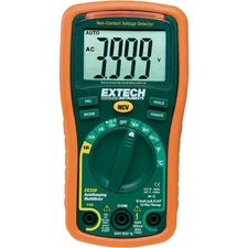 EX330 Autoranging Mini Multimeter with NCV and Type K Temperature, orange and
