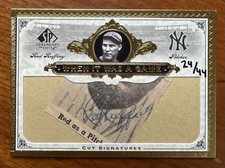 2006 SP Legendary Cuts /44 RED RUFFING Cut Signature Auto HOF