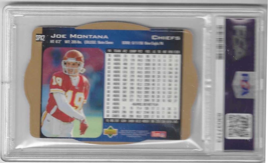Joe Montana 1996 SPx Promo PSA 8 #SPX2 view 2