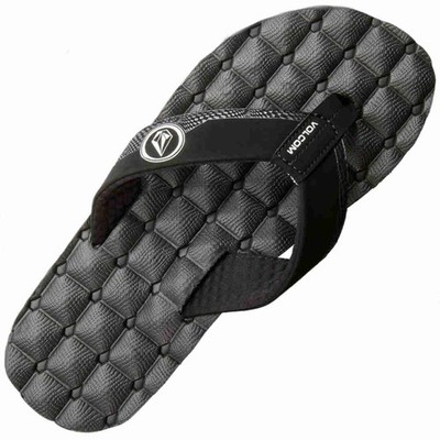 Volcom Flip Flops Recliner Sandal - black white