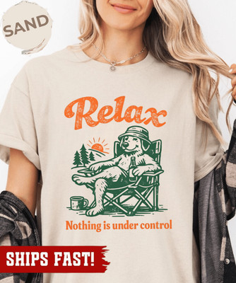 Relax Nothing Is Under Control T-Shirt, Sarcastic Humor Shirt, Ironic Meme Shirt