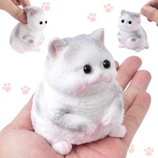 Handmade Cat Squishy Toy, Soft Cat Squeeze Toy for Adults, Stress Relief Squishy