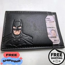 Personalized Leather Bat Wallet Superhero Mask Card Holder Heroic ID Wallet