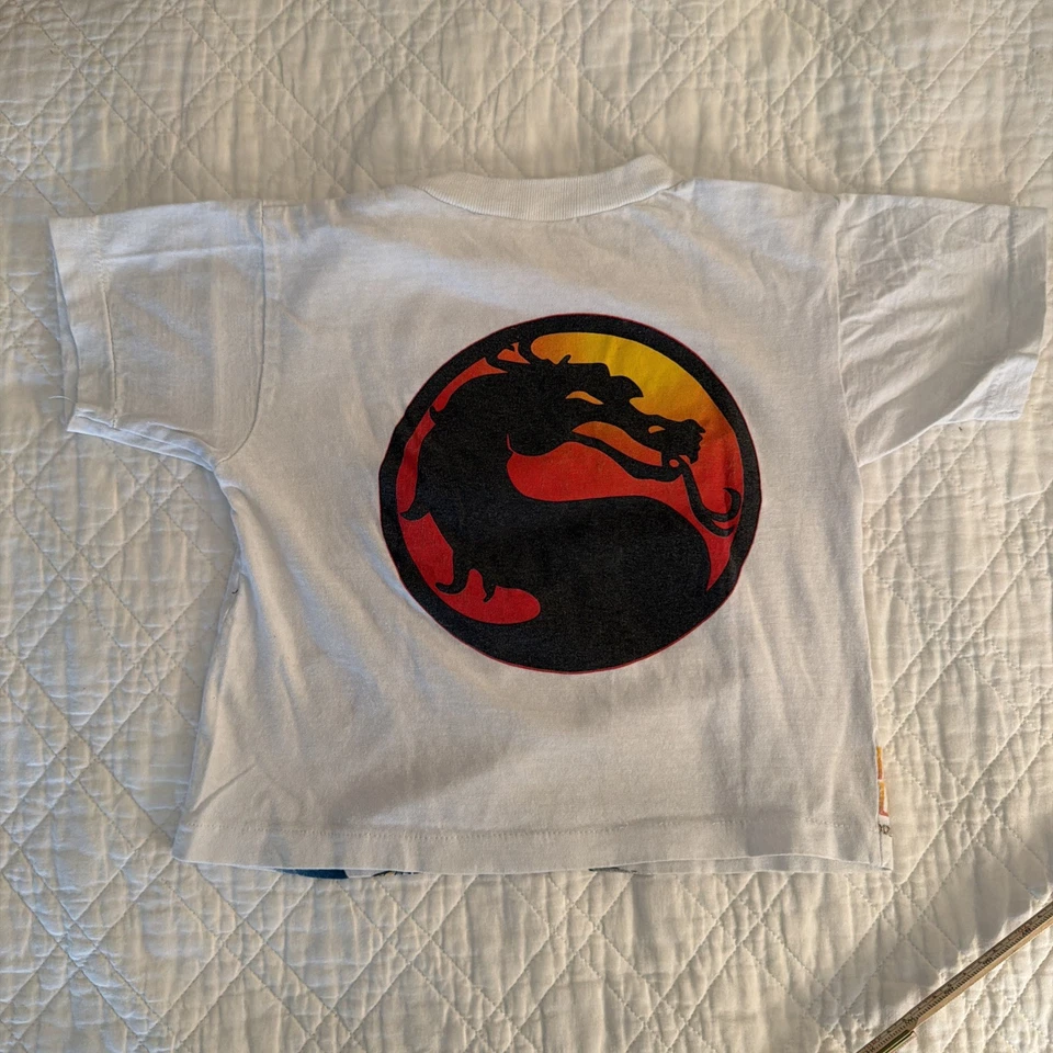 Mortal Kombat Rare Kids Shirt! Double Sided 4T Vintage - Image 2 of 4
