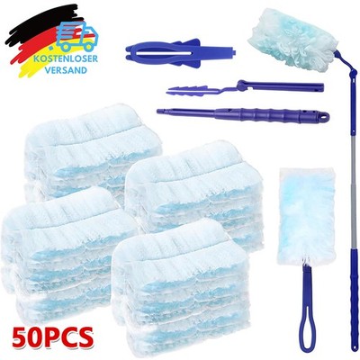 50 Stück Ersatztücher Für Swiffer Staubmagnet Nachfüller Staubtuch Microfaser