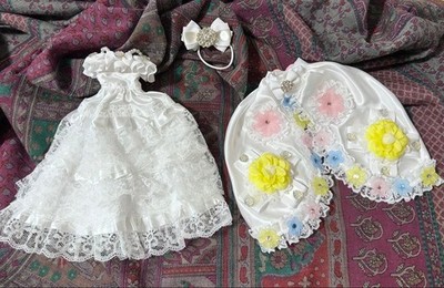 Handmade Jenny Pullip White Dress Luxurious Dress