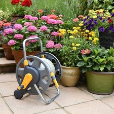 Image of HOZELOCK - Compact Hose Reel  2471 Assembled 2-in-1 Hose Reel With 25m Hose