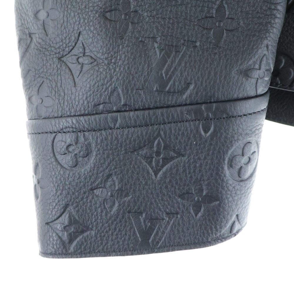 LOUIS VUITTON 23SS Monogram Embossed Utility Leather Jacket Size 46 image 5