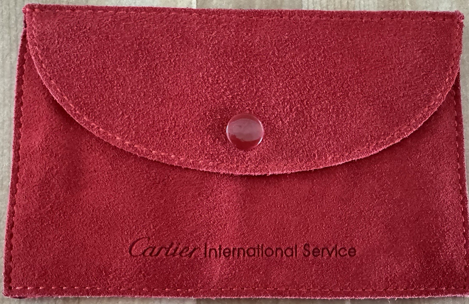 Authentic Cartier Burgundy Jewelry Pouch NWOT