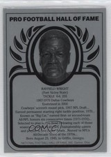 1988-2013 Pro Football Hall of Fame Metallic Rayfield Wright HOF 0q3
