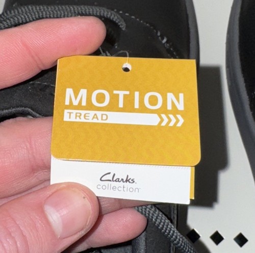 Clarks Motion Trek PT Mens Leather Casual Lace Up Sneakers Shoes Size 12 Black - Picture 8 of 11