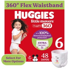 Huggies Little Movers HuggFit 360  Baby Diapers with 360  Waistband