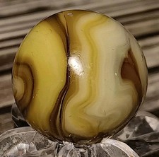 Alley Agate Tater Bug Swirl Marble. .67" Mint - 
