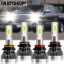 For Chevrolet Silverado 1500 HD 2001-2006 LED Headlight Kit Hi Lo Light Bulbs