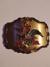 Vintage VTG 1977 Anheuser Busch Belt Buckle Made in USA