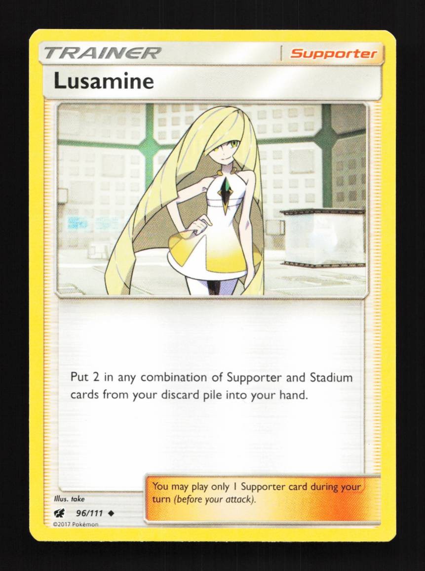 Lusamine 96/111 LP Crimson Invasion English Pokemon Card TCG
