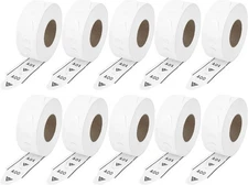 10 Rolls of 2-Digit White Take a Number Tickets for D80 2000 Tickets, 