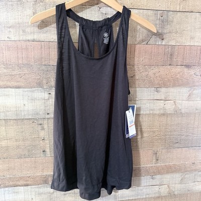 Gaiam Peace Tank Black Tap Shoe Workout Athletic Racerback NWT Medium 826