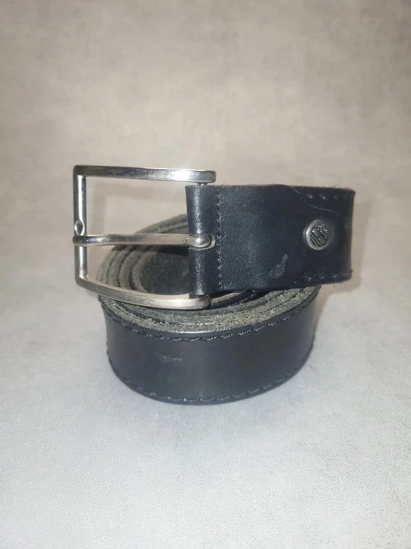 Ceinture Vintage Archive Cuir Noir Timberland 110 cm (C371) - Photo 1/4