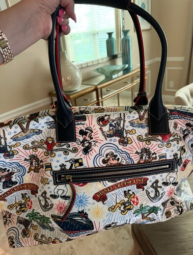 Dooney & Bourke Disney Cruise Line Sketch Weekender Duffle Bag Black Trim NIB - Picture 2 of 6
