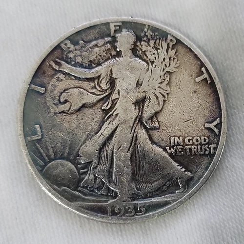 1935 D Walking Liberty Half Dollar in VG Condition with a little toning