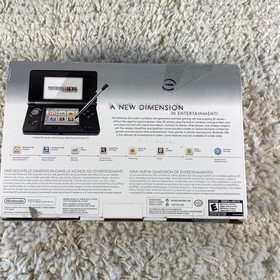 Nintendo 3DS Cosmo Black Handheld Console System CTR-001 Complete in Box CIB