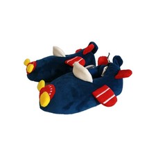 Wonder Nation Toddler Boys  Airplane Slippers Size 11-12 House Shoes New