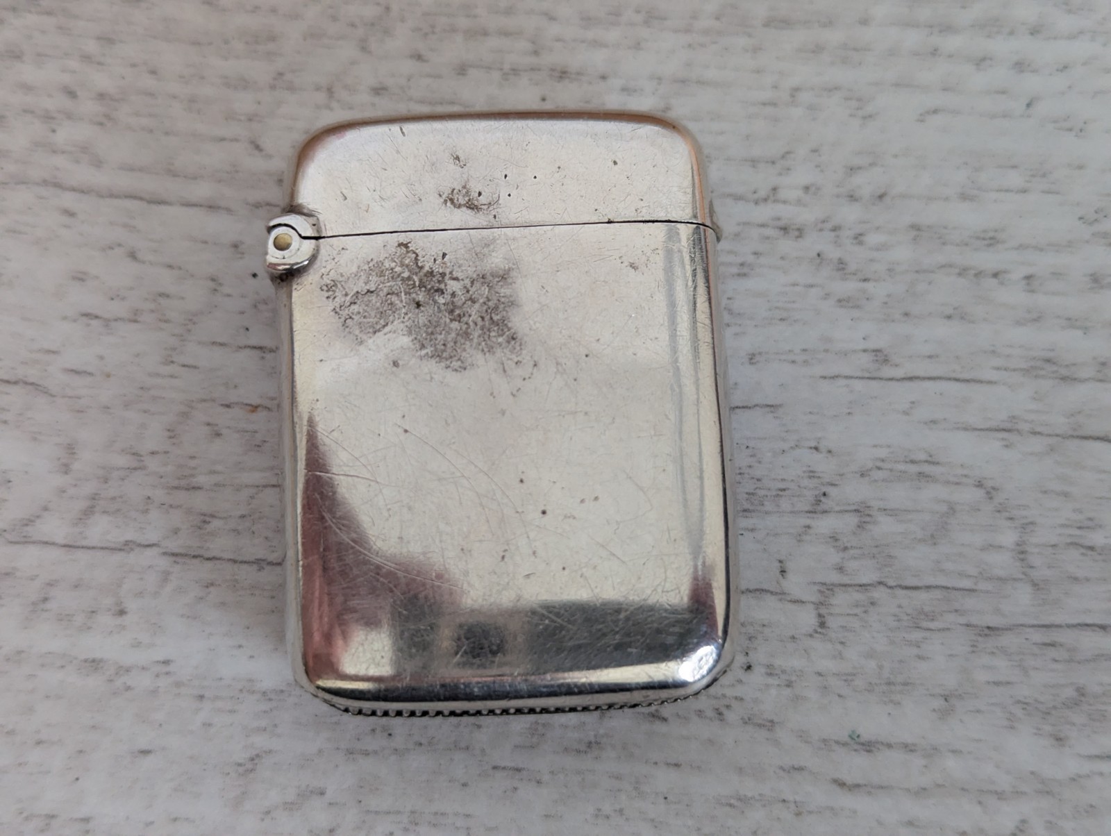 Antique 1891 Sterling Silver Vesta Case Birmingham Hallmarked 35 x 45mm