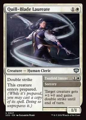 27 - Quill-Blade Laureate // Twofold Intent - Secrets of Strixhaven - Foil - Mag