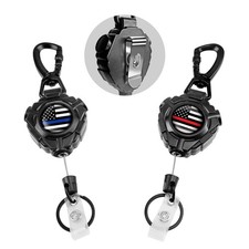 Retractable Keychain with Belt Clip 2 Pack, Heavy Duty 360 Swivel Carabiner ...
