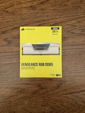 BRAND NEW CORSAIR VENGEANCE RGB 32GB (2x16GB) DDR5 6000MHz C36 UDIMM - WHITE