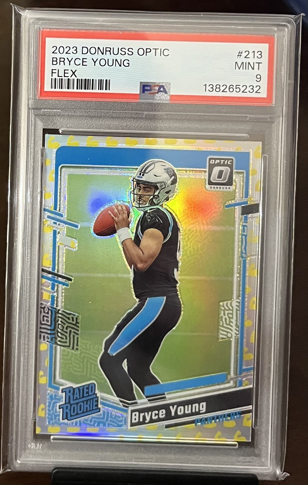 2023 Donruss Optic Flex Prizm Rated Rookie Bryce Young #213 RC /149 Mint PSA 9