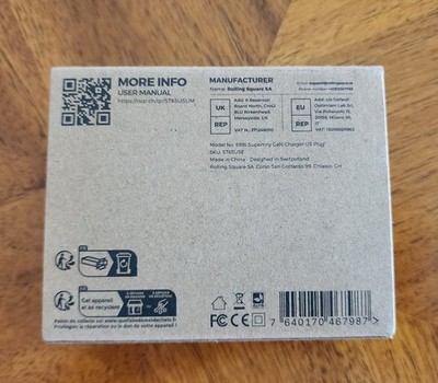 RollingSquare Supertiny - 65W GaN Charger - New