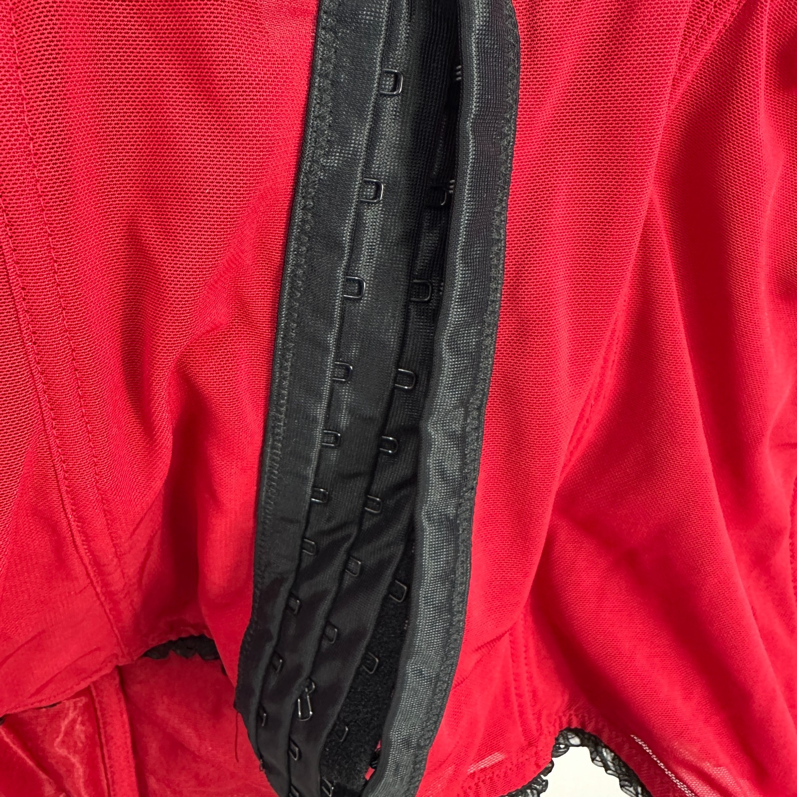 Cacique Lace Bustier Corset Top 18 20 Red Black Boned Coquette Dark Feminine