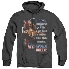 Rocky Ii The One And Only Heather Mens Hoodie Black Officially Licensed