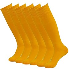 Men Women Knee High Soccer Softball Football One Size 6 Mustard Yellow