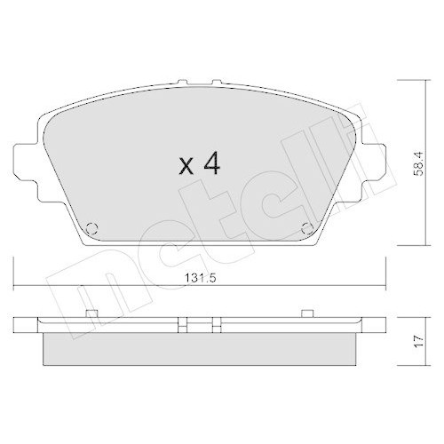 Metelli 22-0464-0 Plaquettes de Frein à Disque pour Nissan