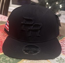 PUERTO RICO SNAP BACK Black Baseball Cap Hat Gorra Black PR Flag On Side WBC New