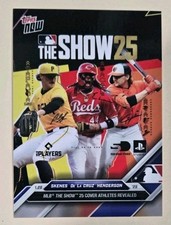 2025 Topps Now MLB The Show 25 Cover Athletes OS-17 Skenes De La Cruz Henderson